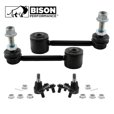Bison Performance 4pc Front Sway Bar and Lower Ball Joint Kit For Jeep Wrangler