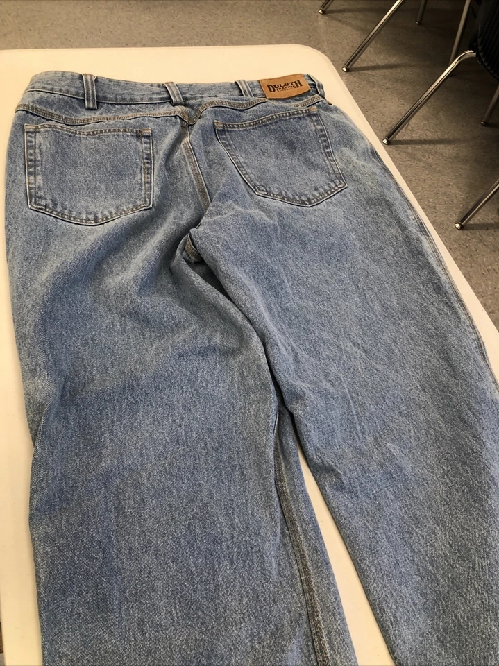 Duluth Trading 37 x 29 (Tag 38x30) Light Wsh Jeans Work Casual Reinforced Pocket - Image 3 of 4
