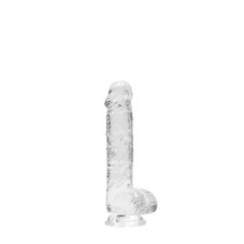 Sextoys Pour Tous Gode avec Testicules Crystal Clear 15 cm - REALROCK