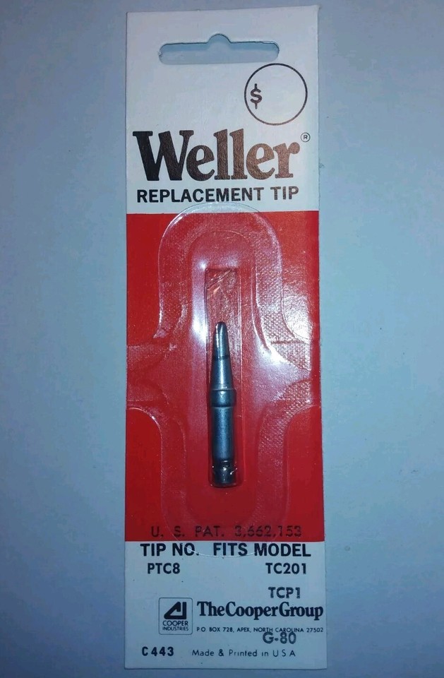 BOX OF 10 WELLER PTK8 SOLDERING IRON REPLACEMENT TIP FOR MODEL TCP/TC201 NOS eBay