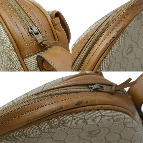 CHRISTIAN DIOR Logo Honeycomb Shoulder Bag PVC Leather Brown GHW France 65EE384 - Picture 9 of 17