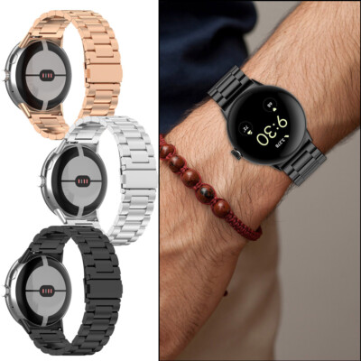For Google Pixel Watch/Watch Fitness Band Stainless Steel Strap