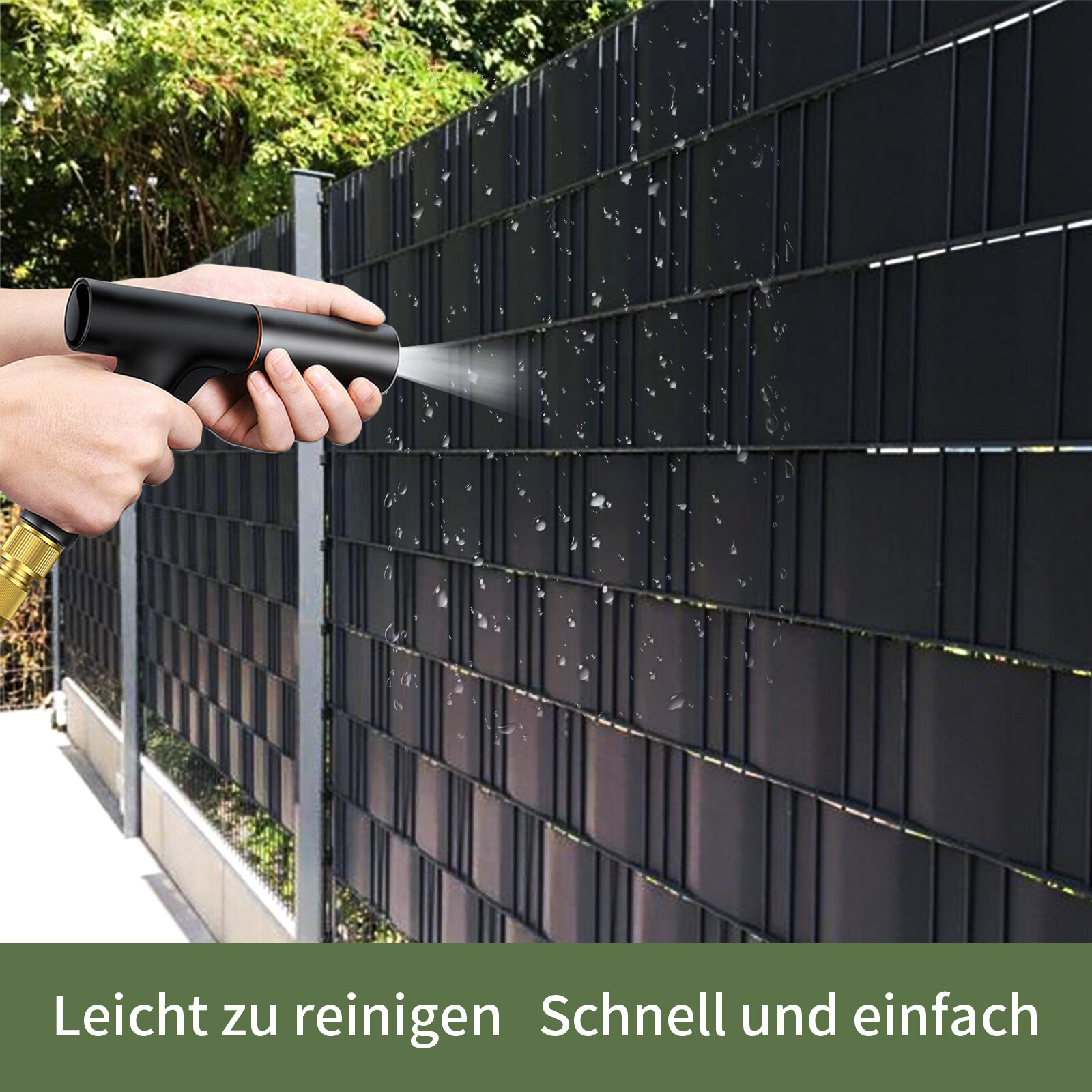 PVC-Sichtschutzstreifen Für Doppelstabmatten – 19x3500 Cm, 450 G/m², Inkl. Clips