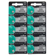 Murata 335 SR512SW 1.55V Silver Oxide Battery 10 Pack