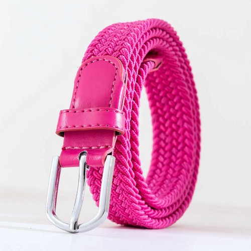 Waist Belt Elastic Woven Buckle Canvas Men's Stretch Braided Straps Waistband - Picture 23 of 26