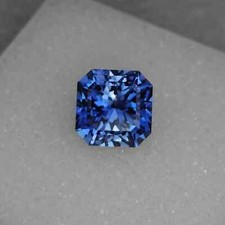 Natural Kashmiri Blue Sapphire Asscher Cut AAA 9-11Ct Certified Loose Gemstone