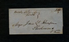 "Brandy Station Va. Feb 14" 1850s to future Confederate Gen James Lawson Kemper