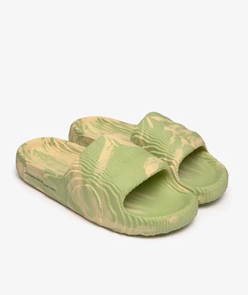 Adidas Originals Adilette 22 Slides Magic Lime Desert Sand GY1597 Uomo 11 Verde