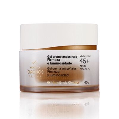 Natura - Chronos - Gel Creme Antissinais Firmeza e Luminosidade 45+ Noite 40Gr