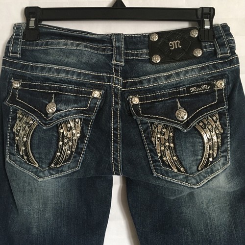 Miss Me Jeans Size 27 Blue Wings Denim 