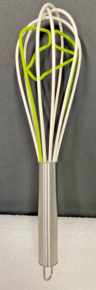 Batidor Kuhn Rikon 10" Silicona Suiza y Acero Inoxidable Diseño Pájaro Verde y Blanco Foto 3 de 4