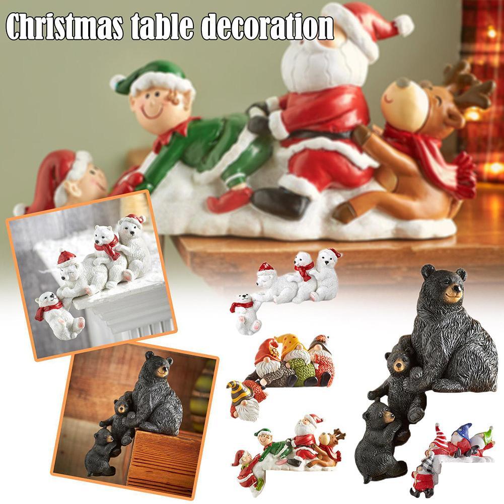 Christmas Resin Figurine Christmas Table Corner Decoration Mini Gnome T7N7