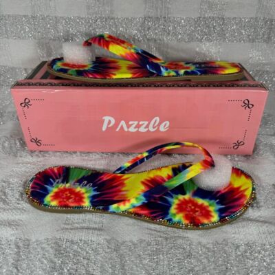 Pazzle Sandals Rainbow Tie Dye Lala-04 | Size 7 | New with Box