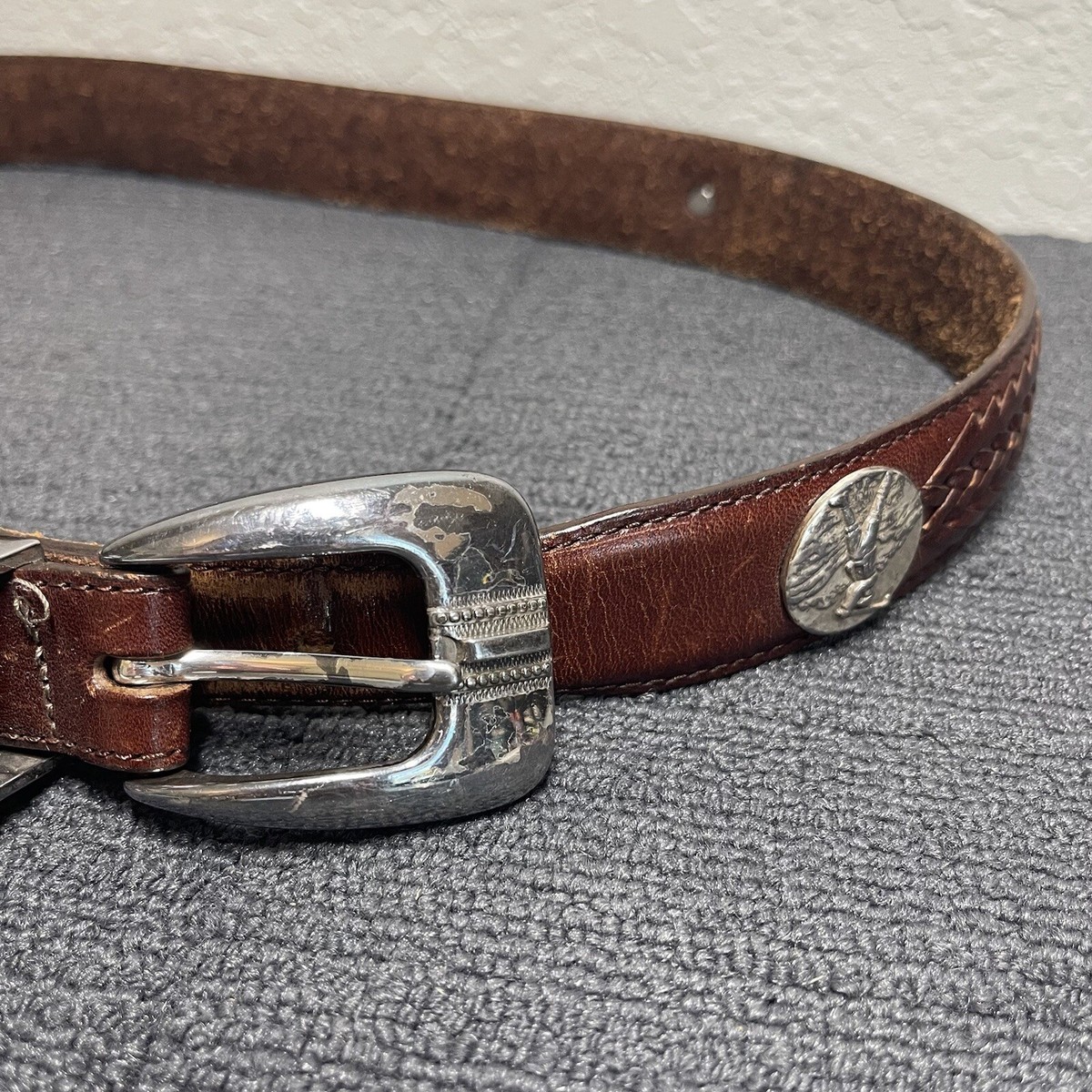 Onyx Brighton  
Logan Golf Laced Taper Belt ONYX By BRIGHTON Brown Leather Logan Golf Laced Taper Belt  main image 3