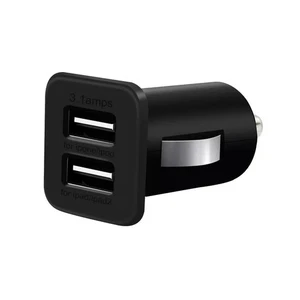 Chargeur de voiture Mini Double USB 12v Lighter Socket plug Adapter charge rapide jumeau USB
