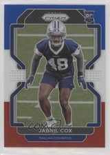 2021 Panini Prizm Rookie Red White & Blue Prizm Jabril Cox #394 2x9