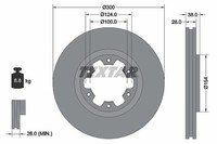 2X Textar Bremsscheibe Vorderachse U.A. FüR Infiniti, Nissan