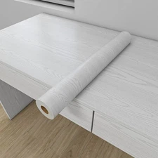Wood Peel and Stick Wallpaper White Wooden Grain Contact Paper for Cabinets