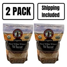 Organic Hard White Winter Wheat 2 lb Pack of 2 Non-GMO Shipping Included