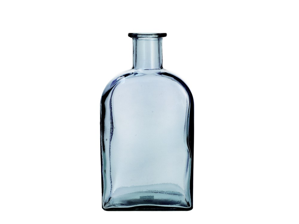 H&H Recycled Glass Vase Bottle Shape Light Blue 39 h cm
