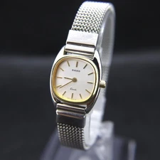 Rado 13395522 Watch Ladies Vintage Quartz 20mm Tonneau Silver Swiss Made