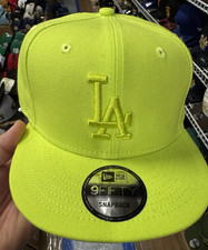 New Era Los Angeles Dodgers SnapBack Hat 9Fifty Lime Green Highlighter Yellow