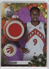 2025 Topps Holiday Player Relics Metallic Purple Glitter 154/199 RJ Barrett 1h4z