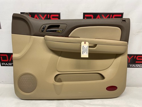 2009 GMC Sierra 2500HD SLT Passenger Front Interior Door Panel Cashmere Tan OEM - Picture 1 of 14