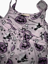 Snoopy Peanuts Tank Sleep Short PJ Set Purple Munki Munki 2 PC Hallowen Med
