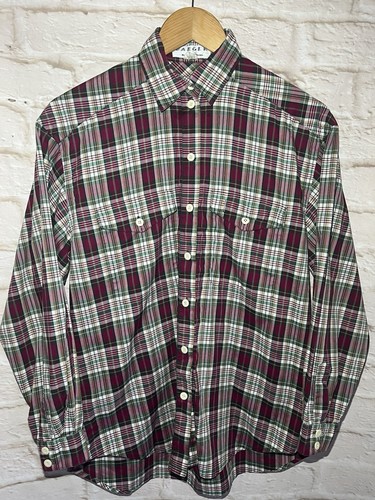 Jaeger, Vintage Jaeger Shirt Mens Small Tartan plaid Pattern Made In Great Britain