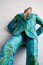 IRIS APFEL x H&M designer turquoise suit trousers