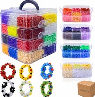 Pony Beads 5500 StüCk 24 Farben 1,65 Kg Perlen Zum AuffäDeln Basteln