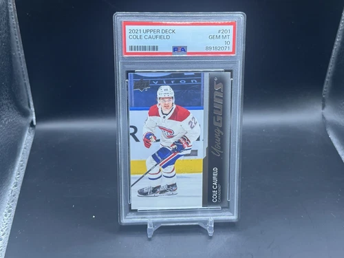 2021-22 Upper Deck Young Guns #201 Cole Caufield PSA 10 GEM RC ROOKIE