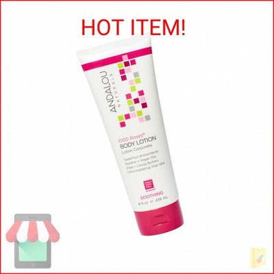 Andalou Naturals 1000 Roses Soothing Body Lotion - Improve Skin Moisture with Sh