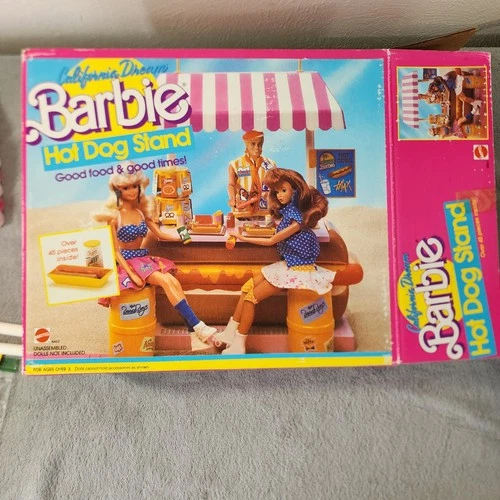 Barbie Hot Dog Stand 1987 Vintage With Box Mattel Playset California Dream Used