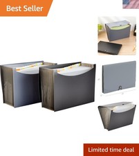Expanding Organizer File Folder for Documents, Letter Size, 13 Pockets, Water...
