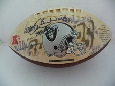 OAKLAND RAIDERS 2010 + HOF PLAYERS 12 AUTOGRAPHS ON FOOTBALL -TED HENDRICKS