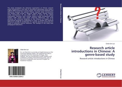 Research article introductions in Chinese: A genre-based study Chek Kim Loi