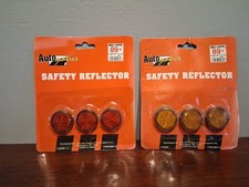 1" Round Reflector Adhesive Bike Trailer Truck Boat Mailbox Safety 6 Pack