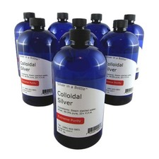 Colloidal Silver, 8-pack, 16 fl. oz. bottle- FREE U.S. SHIPPING- 1 gallon total