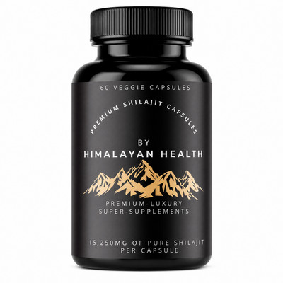 Organic 100% Pure Himalayan Shilajit, Extremely Potent, Fulvic Acid, 60 Count