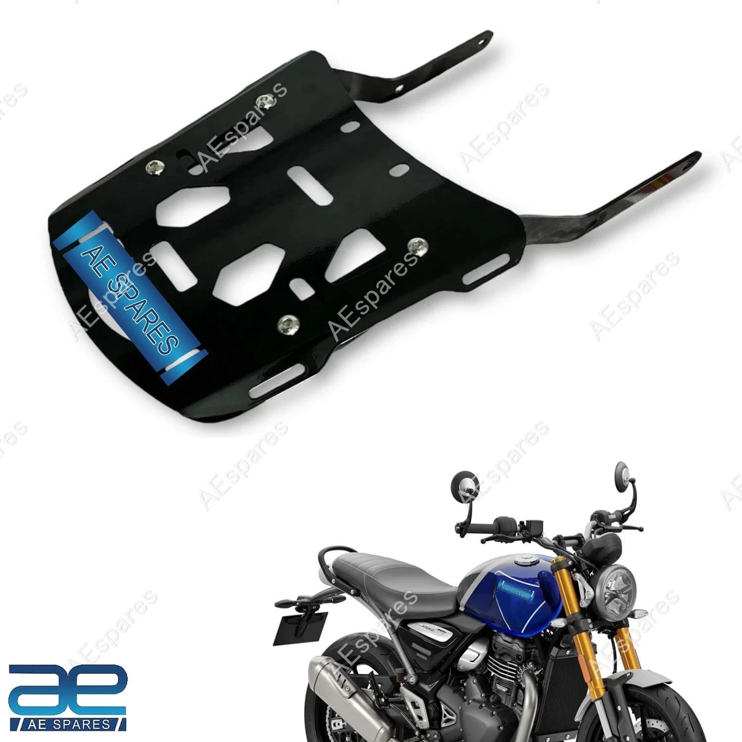 Rear Luggage Rack Carrier Black Compatible With Triumph Speed 400