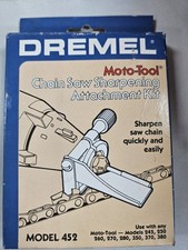 Dremel MotoTool Model 452 Chainsaw Sharpening Attachment Kit NOS Complete - RUST