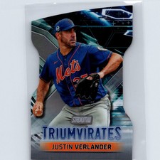 2023 Stadium Club Justin Verlander #T-10 Triumvirates New York Mets