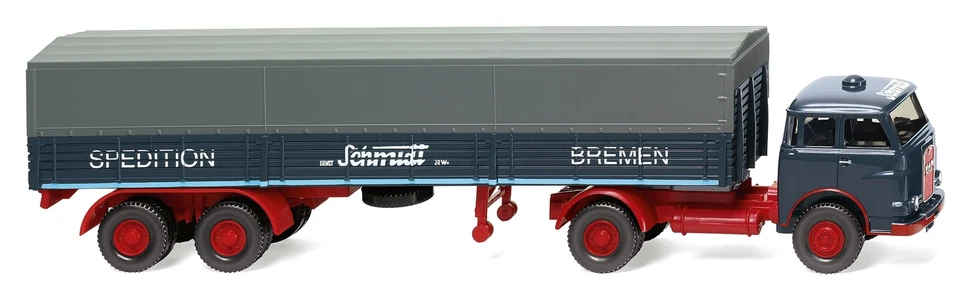 WIKING - Camion semi-remorque bâchée - MAN - SPED. SCHMIDT - 1/87 - WIK051404 - Photo 1/1