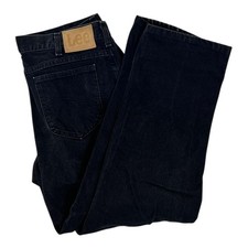 Vintage Lee Jeans Mens 38x30 Black Regular Fit Straight Leg Denim USA 90s