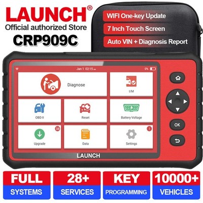 LAUNCH CRP909C OBD2 Scanner All System Car Diagnostic Tablet Reader ABS SRS