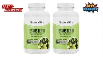 Natural Slim Testosterin Men's Multivitamins Booster 180 Capsules ( Pack of 2 )