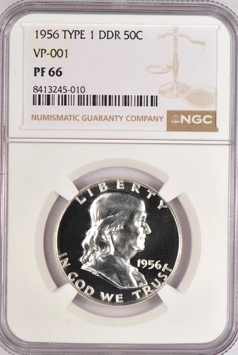 1956 DDR VP-001 Franklin Half Dollar Proof NGC PF 66 PR66 Type 1 Coin 50C