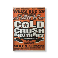 Cold Crush Brothers - SOB's - Cardboard Street Promo w Stapleholes OG